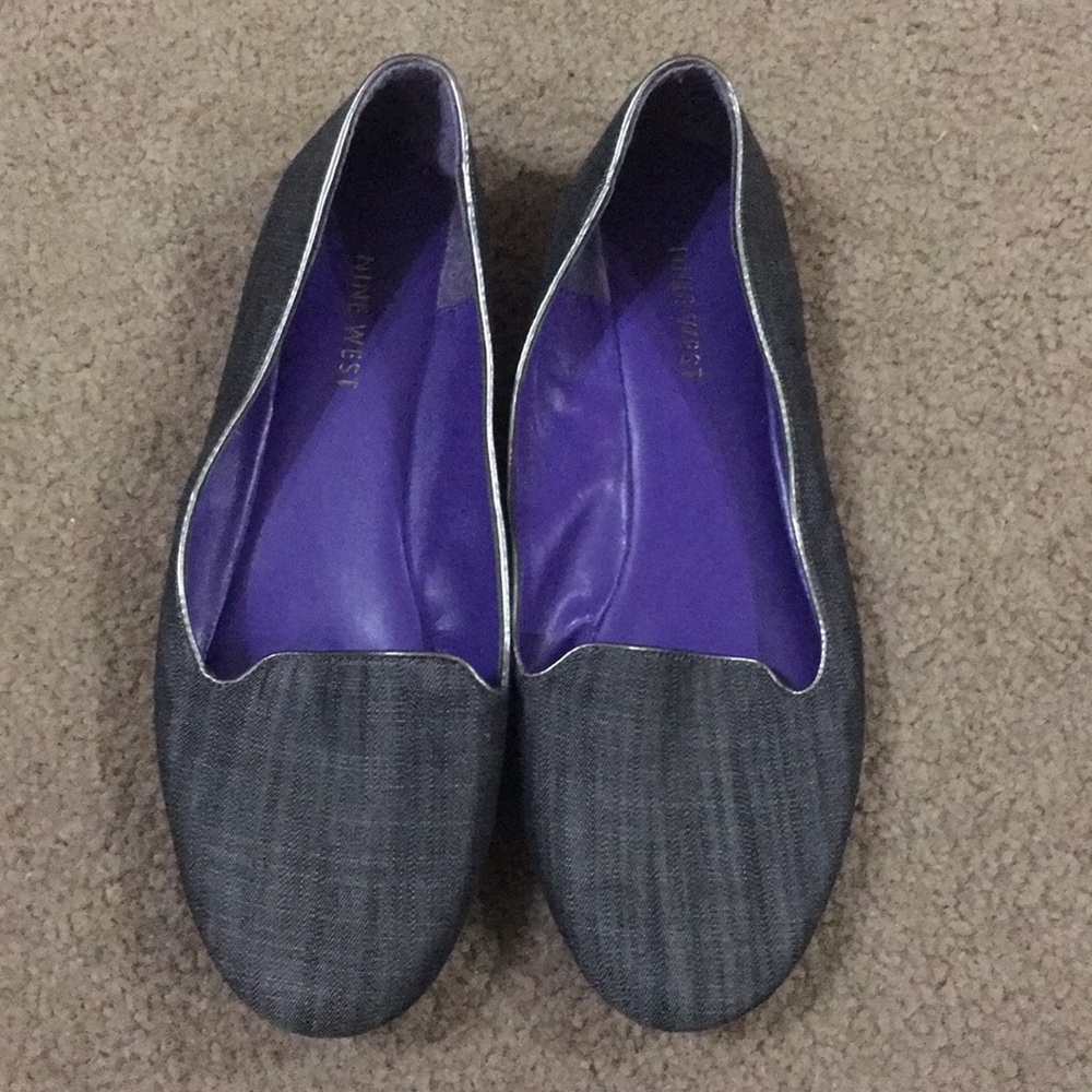 Nine West gray flats